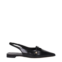 Max Mara Leather Ballet Flat — Black