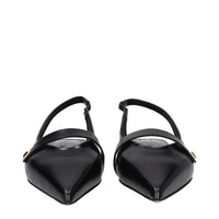 Max Mara Leather Ballet Flat — Black