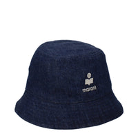 Isabel Marant Logo Bucket Hat in Blue Cotton