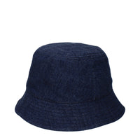 Isabel Marant Logo Bucket Hat in Blue Cotton