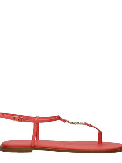 Christian Dior Logo Leather Flip-Flop Sandal — Pink