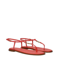 Christian Dior Logo Leather Flip-Flop Sandal — Pink
