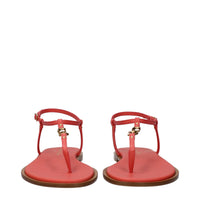 Christian Dior Logo Leather Flip-Flop Sandal — Pink