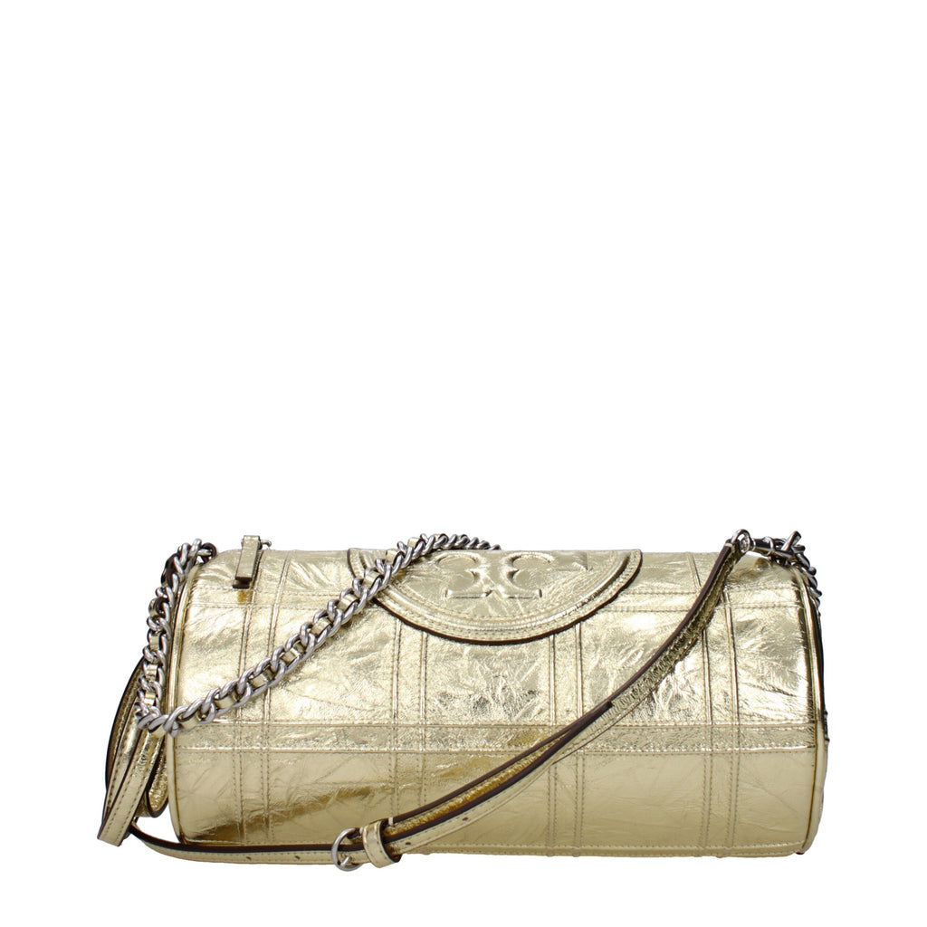 Tory Burch Small Leather Shoulder Bag in Gold