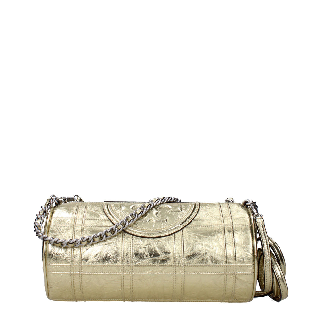 Tory Burch Small Leather Shoulder Bag in Gold
