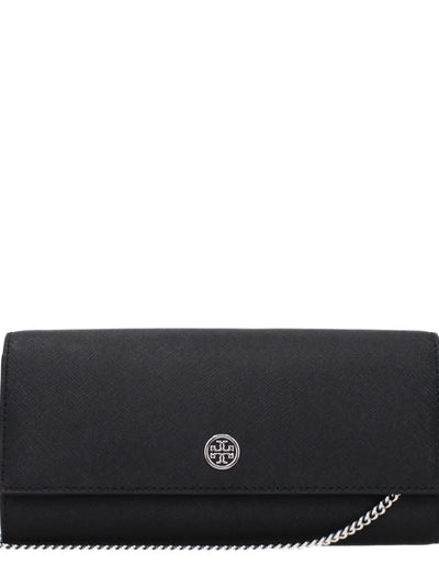 Tory Burch Black Leather Clutch Bag