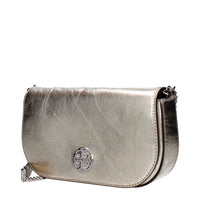 Tory Burch Logo Leather Crossbody Bag — Gold