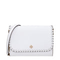 Tory Burch Leather Clutch — White & Gold