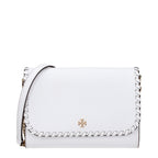 Tory Burch Leather Clutch — White & Gold