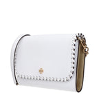 Tory Burch Leather Clutch — White & Gold