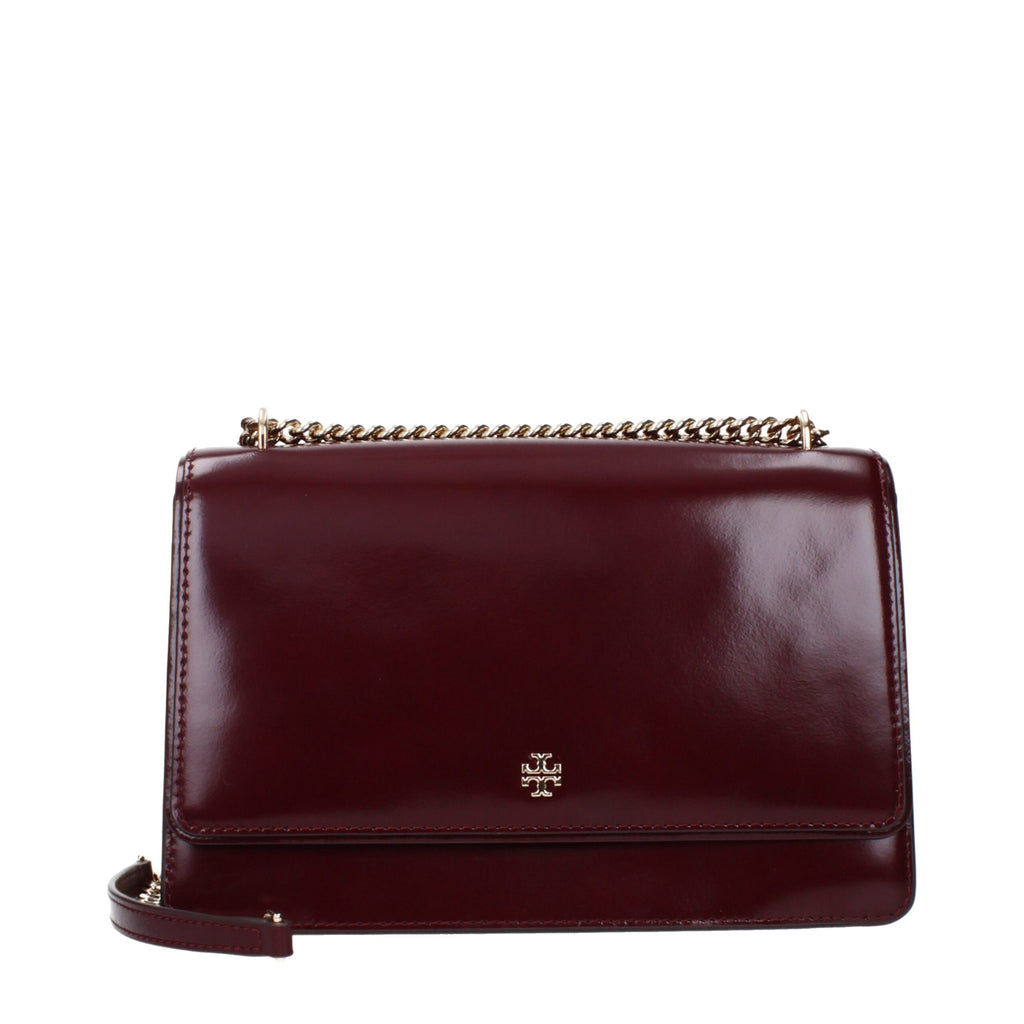 Tory Burch Lee Radziwill Leather Crossbody Bag in Red