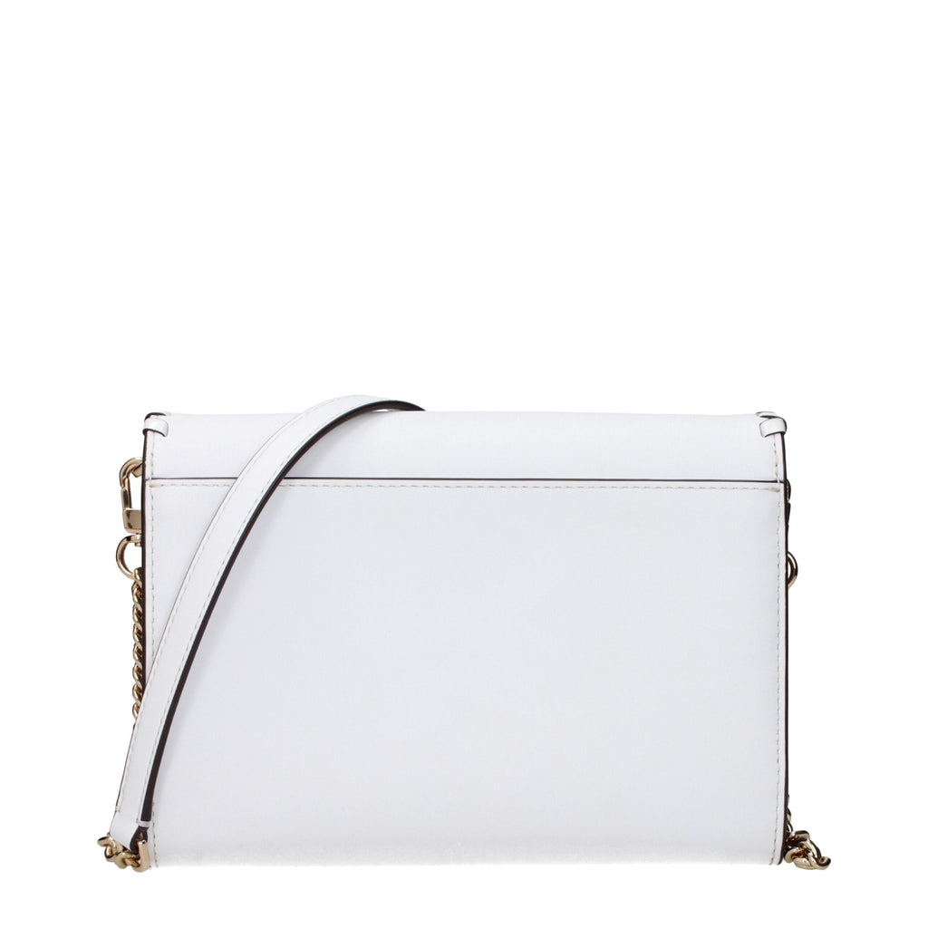 Tory Burch Leather Clutch — White & Gold