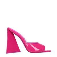 The Attico Patent Leather Platform Sandal — Pink