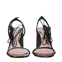 Miu Miu Patent Leather Platform Sandal — Black
