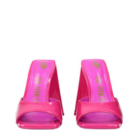 The Attico Patent Leather Platform Sandal — Pink