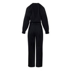 Gucci Wide-Leg Wool Blend Jumpsuit with Removable GG Patent Belt