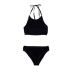 Bottega Veneta Black Mille Pieghe Two-Piece Swimsuit