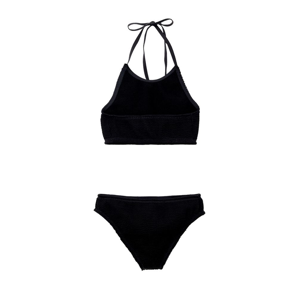 Bottega Veneta Black Mille Pieghe Two-Piece Swimsuit