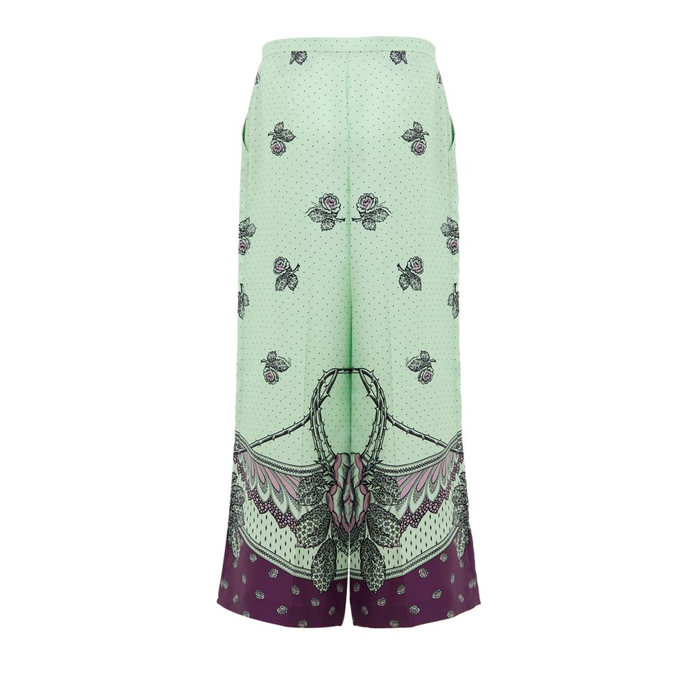 Gucci Floral Print Silk Palazzo Pants