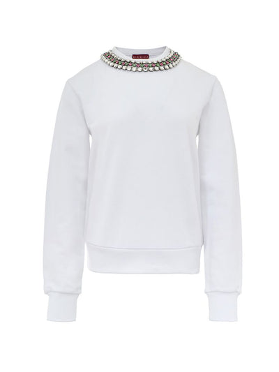 Gucci White Cotton Sweatshirt