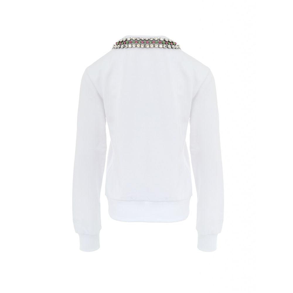 Gucci Jewel Neck Cotton Sweatshirt