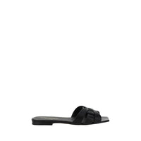 Saint Laurent Square-Toe Woven Leather Sandal