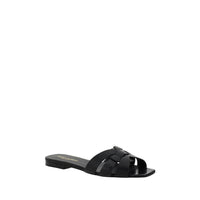 Saint Laurent Square-Toe Woven Leather Sandal