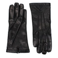 Prada Leather Logo Gloves — Black