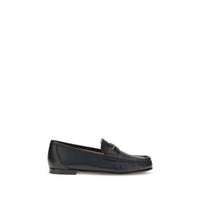 Chloé Black Calf Leather Slip-On Loafers
