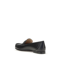 Chloé Black Calf Leather Slip-On Loafers