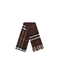 Burberry Archive Check Cashmere Scarf — Brown