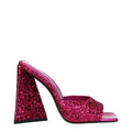 The Attico Fuchsia Glitter Platform Sandals