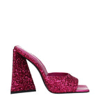 The Attico Fuchsia Glitter Platform Sandals