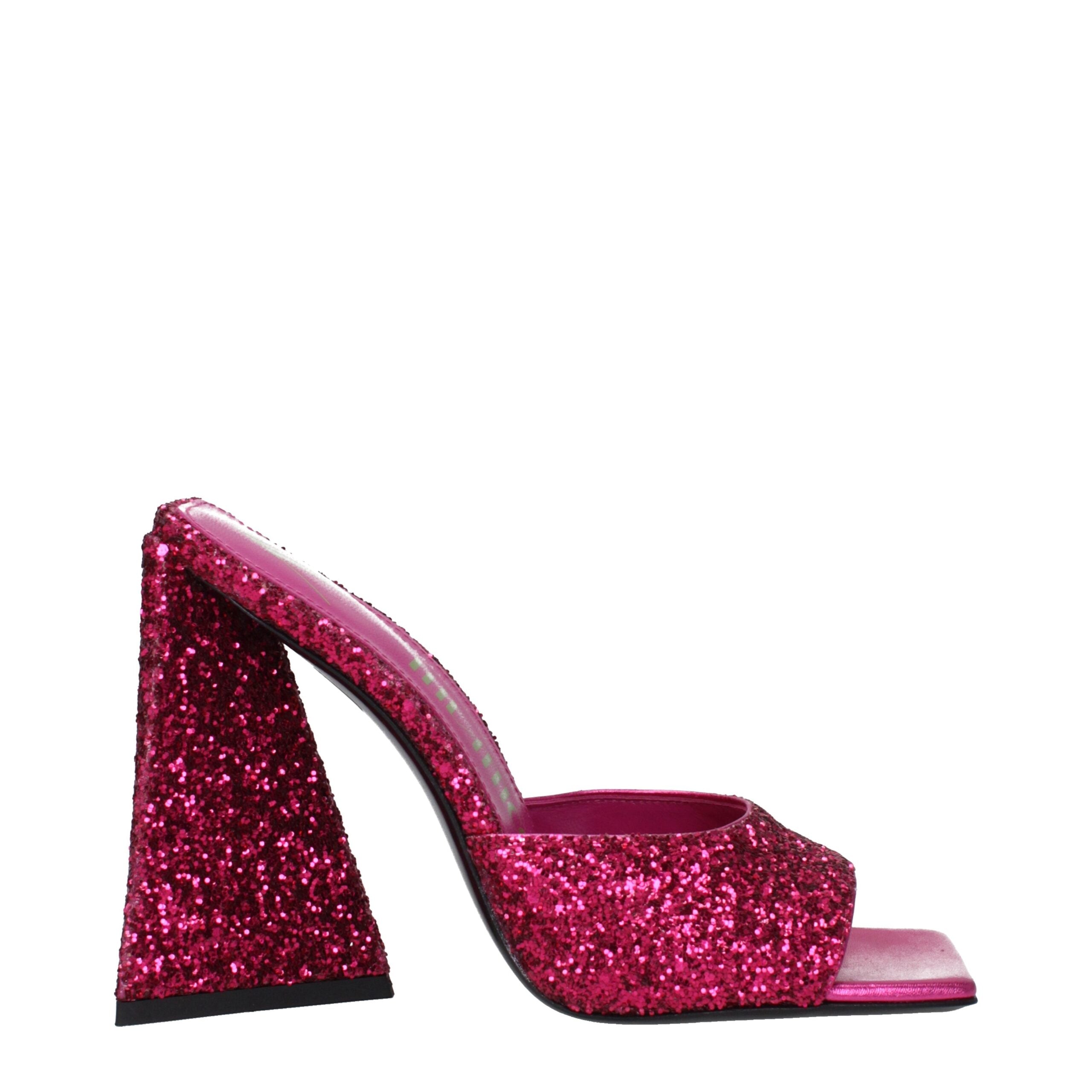 The Attico Fuchsia Glitter Platform Sandals