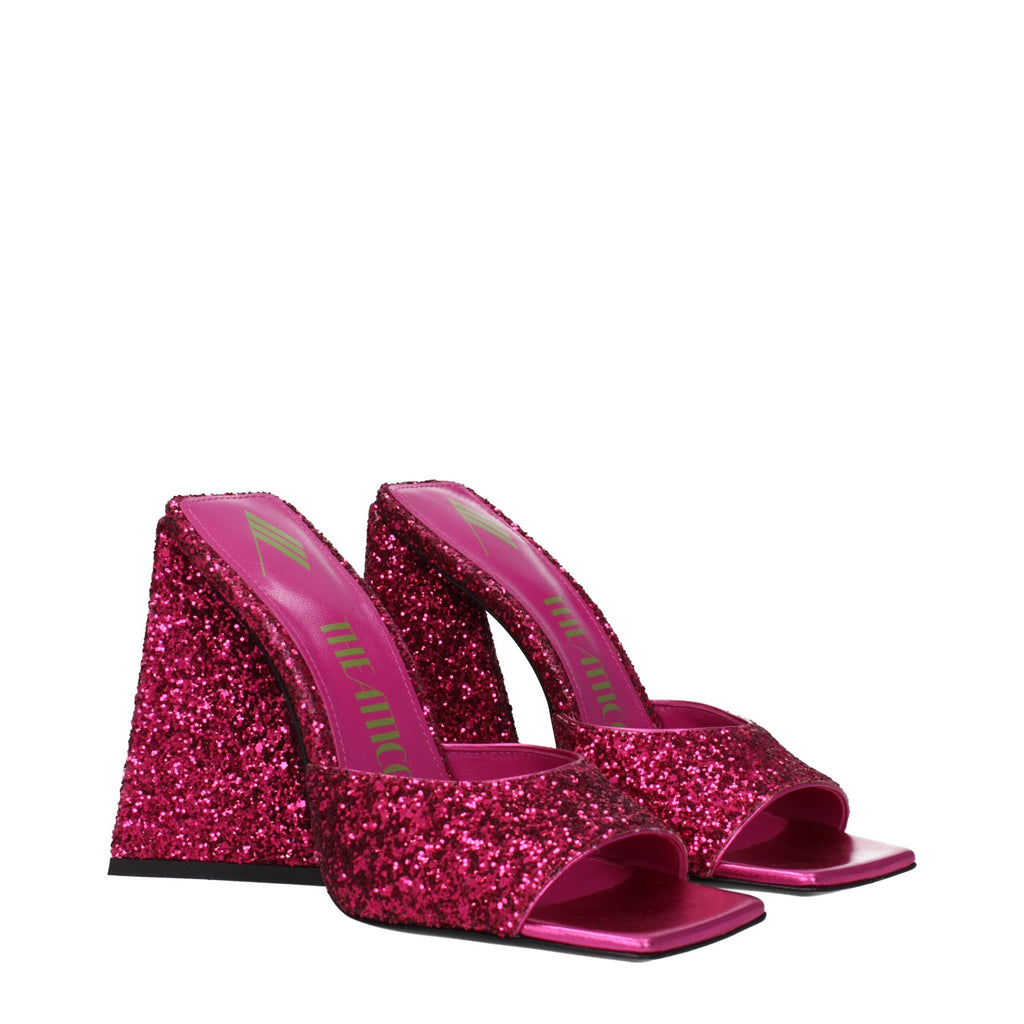 The Attico Fuchsia Glitter Platform Sandals