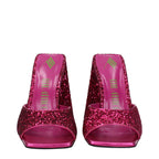 The Attico Fuchsia Glitter Platform Sandals