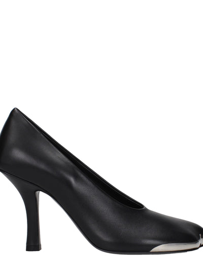 Burberry Pointed Leather Pump — Black