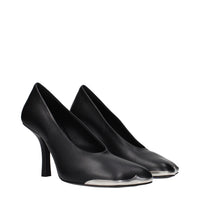 Burberry Pointed Leather Pump — Black