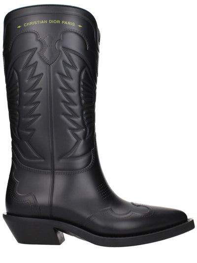 Christian Dior CD Logo Rubber Boot — Black