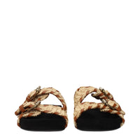 Isabel Marant Raffia Slip-On Sandals in Natural