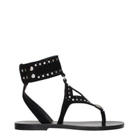 Isabel Marant Studded Suede Sandals in Black