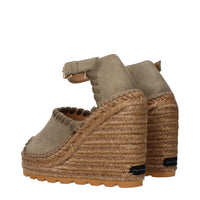 Stella McCartney Eco Suede Wedge Sandal — Green