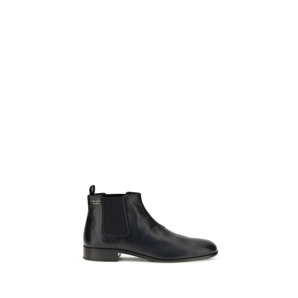 Prada Goatskin Chelsea Ankle Boots