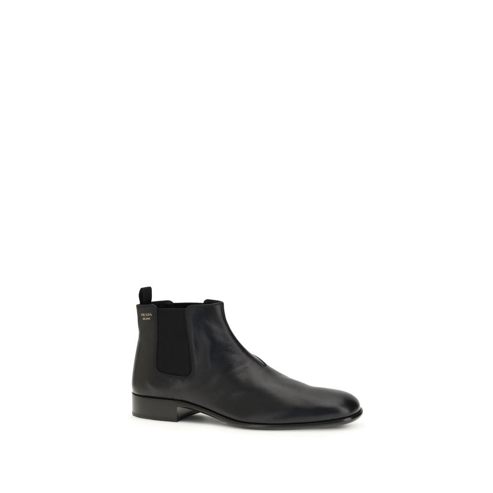Prada Goatskin Chelsea Ankle Boots