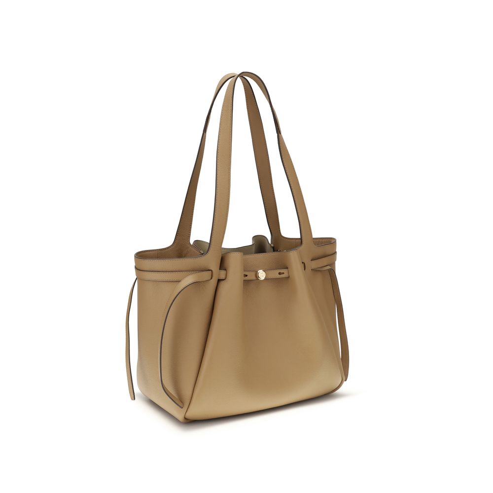 Tory Burch Romy Pebbled Leather Tote Bag