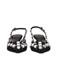 The Attico Studded Suede Stiletto Sandal — Black