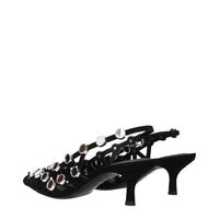 The Attico Studded Suede Stiletto Sandal — Black