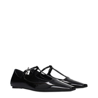 The Attico Patent Leather Ballet Flat — Black