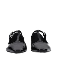 The Attico Patent Leather Ballet Flat — Black
