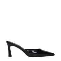 The Attico Patent Leather Flat Sandal — Black